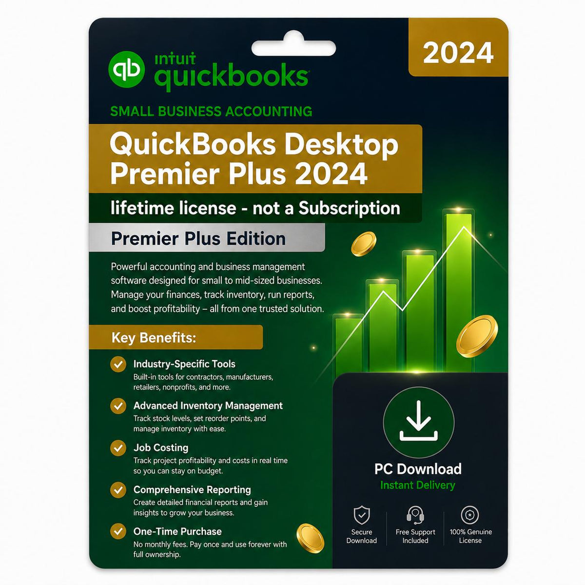 QuickBooks Desktop Premier Plus 2024 – Lifetime License, No Subscription